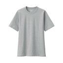 無印良品 紳士 洗いざらし太番手クルーネック半袖Tシャツ メンズ AB1MFA4S グレー 紳士XL