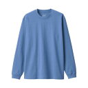 無印良品 紳士 洗いざらし太番手クルーネック長袖Tシャツ メンズ AB1MJA4S スモーキーブルー 紳士S