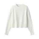 無印良品 婦人 洗える畦編みショート丈クルーネックセーター レディース BA1OQA4S オフ白 婦人XL