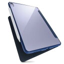 エレコム iPad Air 10.9インチ第5/4世代 (2022/2020年) ケース オートスリープ対応 手帳型 背面クリア 2アングル 耐衝撃 TOUGH SLIM LITE フラップ付 ネイビー TB-A21MTSLFCNV