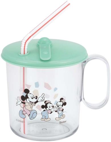 スケーター(Skater) 抗菌 ストロー コップ 250ml キャップ付 ディズニー ミッキーマウス フレンズ レトロ 日本製 SKJ6AG-A