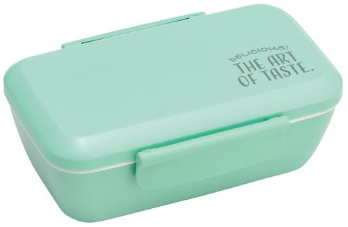 スケーター(Skater) 持ちやすい お弁当箱 1段 530ml ふわっと盛れる ドーム型フタ 抗菌加工 シースルー 日本製 ニュアンスカラー ブルーイエロー PFTY5AG