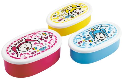 スケーター(Skater) 弁当箱 シール容器 保存容器 日本製 (大400ml 中280ml 小180ml) 3個組 Ag+ 抗菌 竹下ぱらだいす SRS3SAG