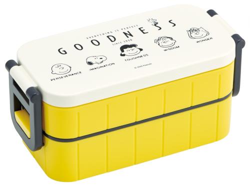 スケーター(Skater) Ag+ 弁当箱 600ml 抗菌 2段 女性用 ランチボックス 日本製 スヌーピー グッドネス 75th YZW3AG-A