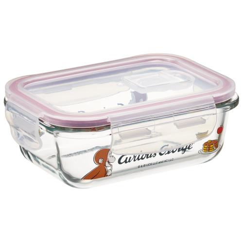 スケーター(Skater) 耐熱ガラス製 保存容器 おさるのジョージ 370ml S オーブン 電子レンジ 食洗機対応 GBST4-A