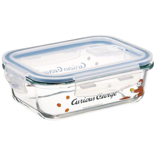 スケーター(Skater) 保存容器 650ml M 耐熱ガラス製 オーブン 電子レンジ 食洗機対応 フタ弁付き おさるのジョージ GBST7-A