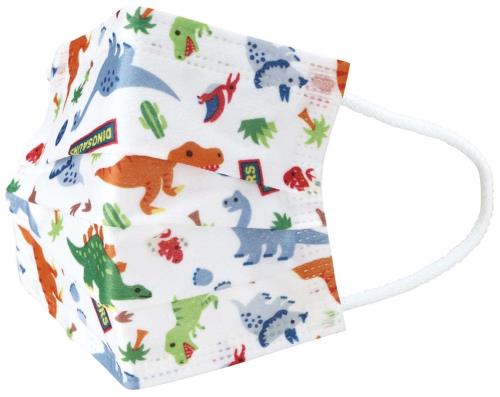 スケーター (skater) 不織布 マスク 7枚 子供用 三層構造 ディノサウルス MSKP3N-A
