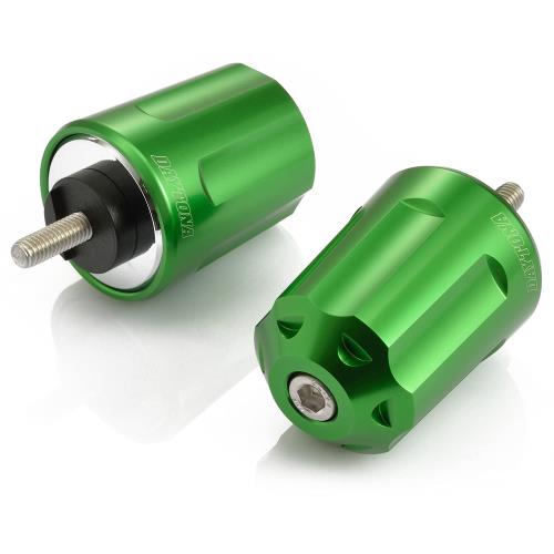 デイトナ(Daytona) アルミビレット バイク用 バーエンド ヤマハ M6タイプ(YZF-R25 MT-25など) ヘビーウエイトバーエンド リボルバー グリーン 17274