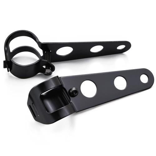 デイトナ(Daytona) バイク用 ヘッドライトステー フォーククランプ φ30-39mm スチール製 ヘッドライトブラケット 左右セット ブラック 6807...