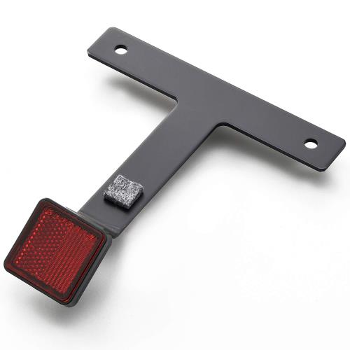 デイトナ(Daytona) バイク リフレクター 角度オフセット45° アルミ製 スクエアリフレクター ブラック 43516