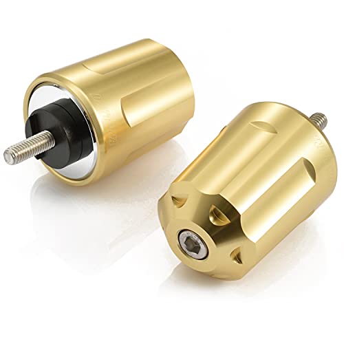 デイトナ(Daytona) バーエンド バイク ヤマハ(M6)用 ヘビーウェイト アルミビレット リボルバー シャンパンゴールド 17273