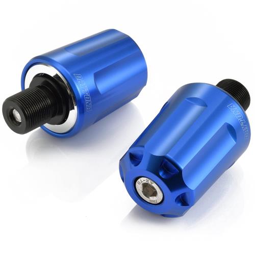 デイトナ(Daytona) バーエンド バイク カワサキ(M17)用 ヘビーウェイト アルミビレット リボルバー ブルー 17254