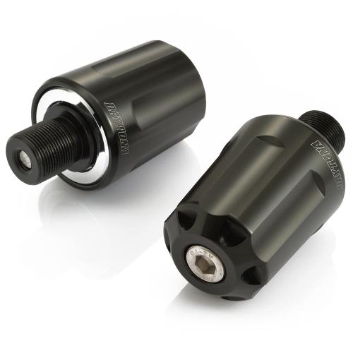 デイトナ(Daytona) バーエンド バイク カワサキ(M17)用 ヘビーウェイト アルミビレット リボルバー ブラック 17258