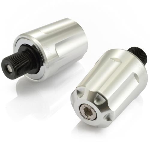 デイトナ(Daytona) バーエンド バイク カワサキ(M17)用 ヘビーウェイト アルミビレット リボルバー シルバー 17257