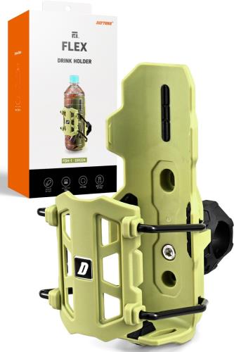 デイトナ(Daytona) バイク ドリンクホルダー 600ml対応 φ22.2/25.4取付 ワンタッチホールド フレックス FDH-1 グリーン 60703