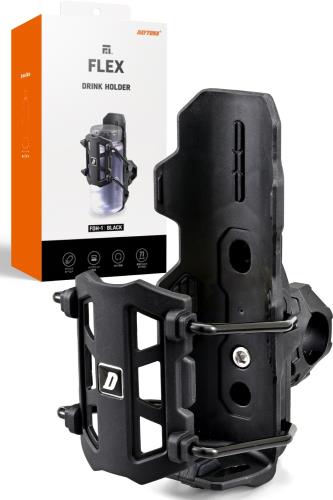 デイトナ(Daytona) バイク ドリンクホルダー 600ml対応 φ22.2/25.4取付 ワンタッチホールド フレックス FDH-1 ブラック 60697