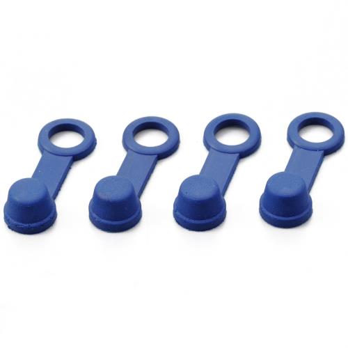 デイトナ(Daytona) ブリーダーラバーキャップ4個入り ブルー 内径φ5mm φ7mmリング付 92985