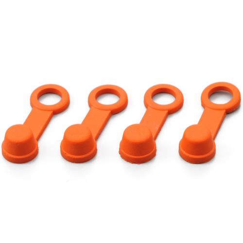 デイトナ(Daytona) ブリーダーラバーキャップ4個入り オレンジ 内径φ5mm φ7mmリング付 92988
