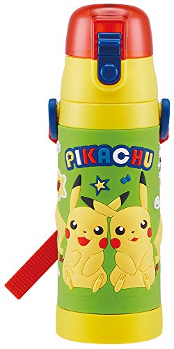 スケーター(Skater) 子供用 ステンレス 水筒 直飲み 480ml ポケモン ピカチュウ 子供に優しい軽量タイプ 男の子 保冷専用 ポケットモンスター 3D立体プリントwaterbottle スポーツボトル かわいい キッズ 子供 こども 水瓶 SDPV5-A