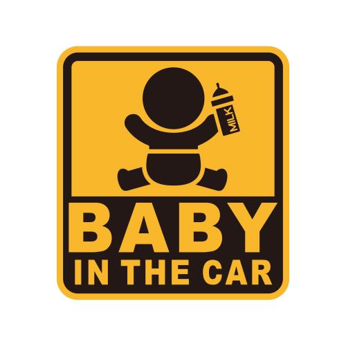 セイワ(SEIWA) 車用 ステッカー セーフティーサイン BABY IN THE CAR WA120 内貼り外貼り兼用仕様 貼り..