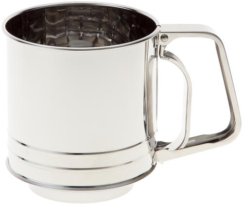 パール金属 自動 粉ふるい 中サイズ 幅15.5×奥行10×高さ11cm ステンレス製 日本製 アンテノア D-3566