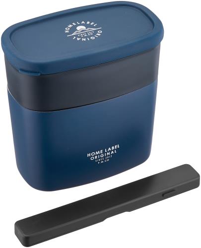 パール金属 ホームレーベル ステンレススリムランチジャー890バッグ付 ネイビー HB-5444