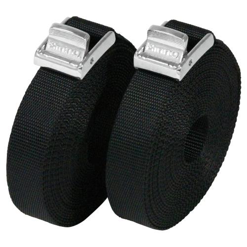 楽天ワンダーデポカーメイト（Carmate） inno（イノー） ハイグレードベルト600 幅25mm 全長6m×2本入り 高強度 強度2倍※ ポリエステル製 固定力 安定性 高耐荷重 高耐久 メッキバックル 大型ルーフラック 大型ルーフデッキ などに アウトドア 業務用 屋外使用 車 積載 荷物固定 荷締めベルト ※