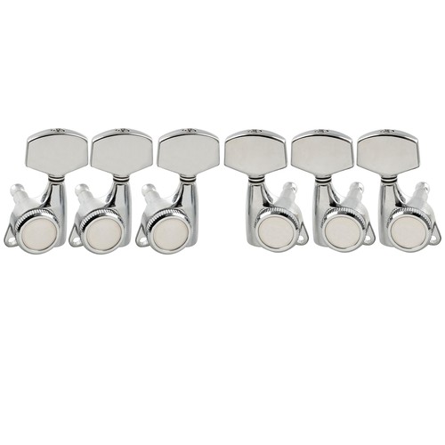 Musiclily Pro R18T-06 3対3 ギターロック式ペグ ギア比18:1 Locking Tuners クローム