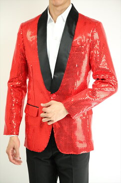 ジャケット スパンコール メンズ 男性 忘年会 新年会 ステージ衣装 ダンス衣装 カラオケ衣装 舞台衣装 発表会 還暦 敬老の日 赤・黄・青・緑・紫・黒・金・銀の8色 敬老会 ハロウィン コスプレ 【ジャケットのみ】【商品番号:27txd1j】