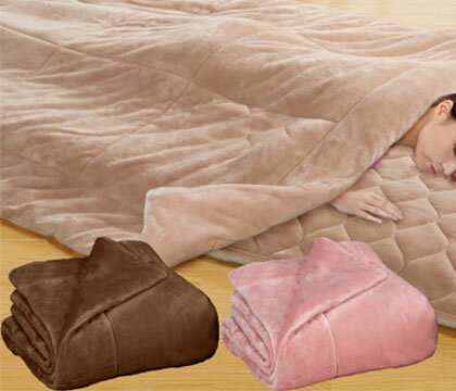 暖かフランネルわた入り毛布　シングル 吸湿発熱わた あったか毛布