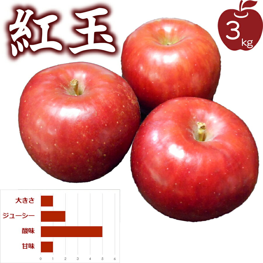 【11月10日頃発送】青森県産りんご 紅玉 Aクラス 3kg箱入 小玉 タルトタタン アップルパイ 焼きリンゴ 予約販売 期間限定 産地直送 リンゴ 【注文締切：10月23日】のサムネイル