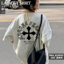 レディース プリントTシャツ 半袖 綿100 丸首 天然素材 ゆったりシルエット 2025 夏新作 カジュアル 大人カジュアル トレンド おしゃれ ペアコーデ対...