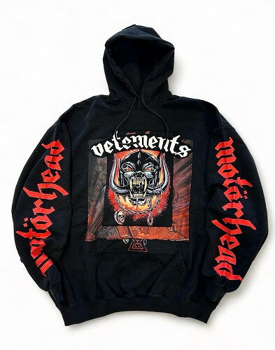 VETEMENTS MOTORHEAD PATCHED HOODIE BLACK パーカー