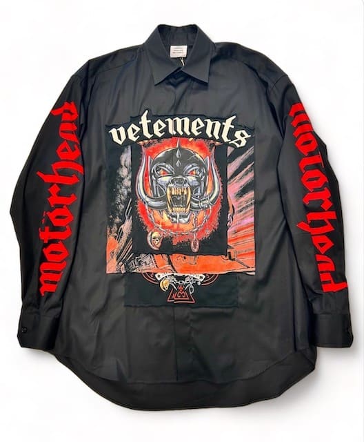 VETEMENTS MOTORHEAD PATCHED SHIRT