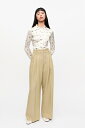 【正規取扱店販売品】GANNI ガニー Beige Twill Suiting Mid Waist Trousers