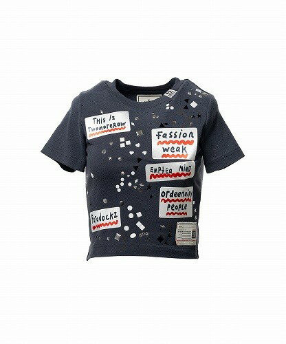 乐天商城 - 【正規取扱店販売品】Maison MIHARA YASUHIRO Embellished Sticker Mini T-shirt ミニTシャツ