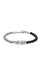 【正規取扱店販売品】DIESEL dx1541040 jewel Black Agate Beaded Chain Bracelet