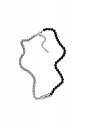 【正規取扱店販売品】DIESEL Dx1543040 jewel Black Agate Beaded Chain Necklace ディーゼル ネックレス