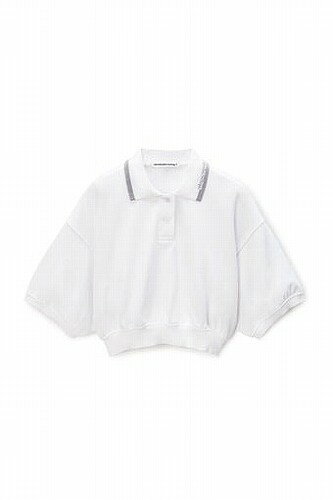 乐天商城 - 【正規取扱店販売品】alexanderwang クロップド シンチ コットンポロ