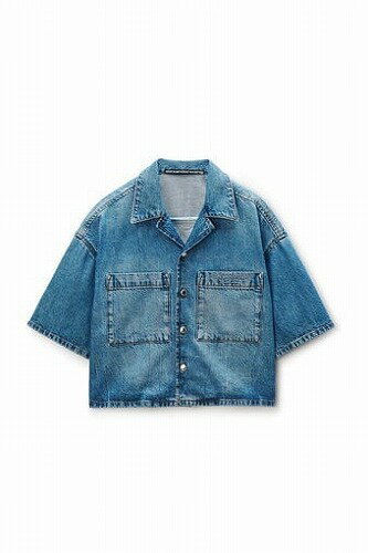 樂天商城 - 【正規取扱店販売品】alexanderwang クロップド デニムシャツ