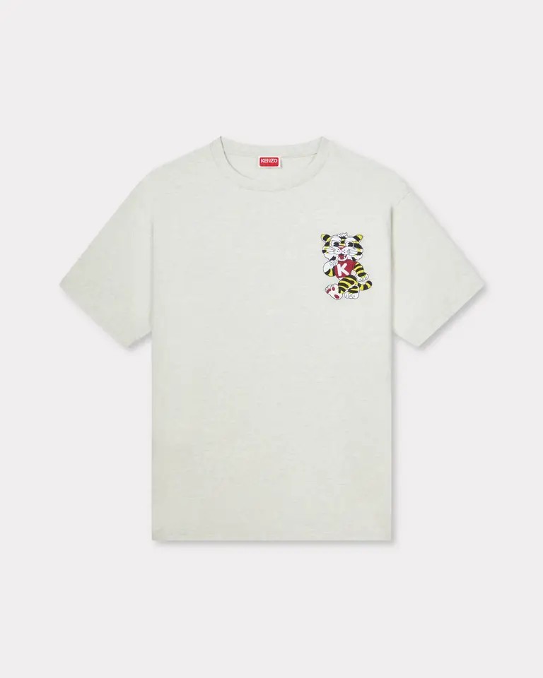 樂天商城 - 【正規取扱店販売品】'KENZO Wild Tiger' エンブロイダリー オーバーサイズ Tシャツ イン コットン