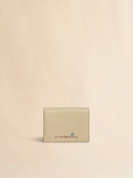乐天商城 - 【正規取扱店販売品】MARNI トープ レザー製三つ折りウォレット、マルニメンディング入り