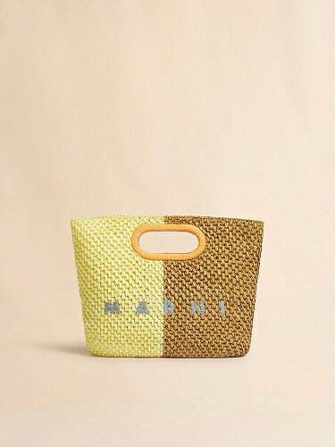樂天商城 - 【正規取扱店販売品】MARNI イエロー＆ブラウン Seaside クラッチバッグ
