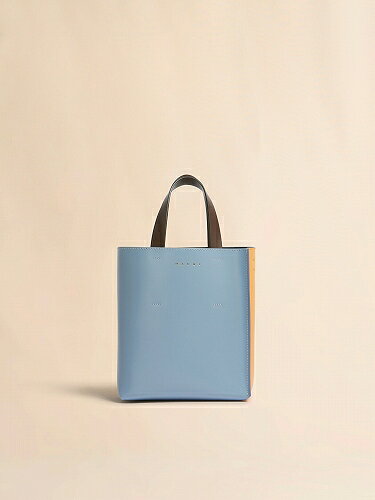 樂天商城 - 【正規取扱店販売品】MARNI ブルー、オレンジ＆ダークブラウン レザー製 Museo ミニバッグ