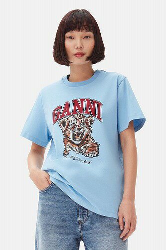 樂天商城 - 【正規取扱店販売品】【GANNI ガニー】 Basic Jersey Leopard Relaxed T-shirt