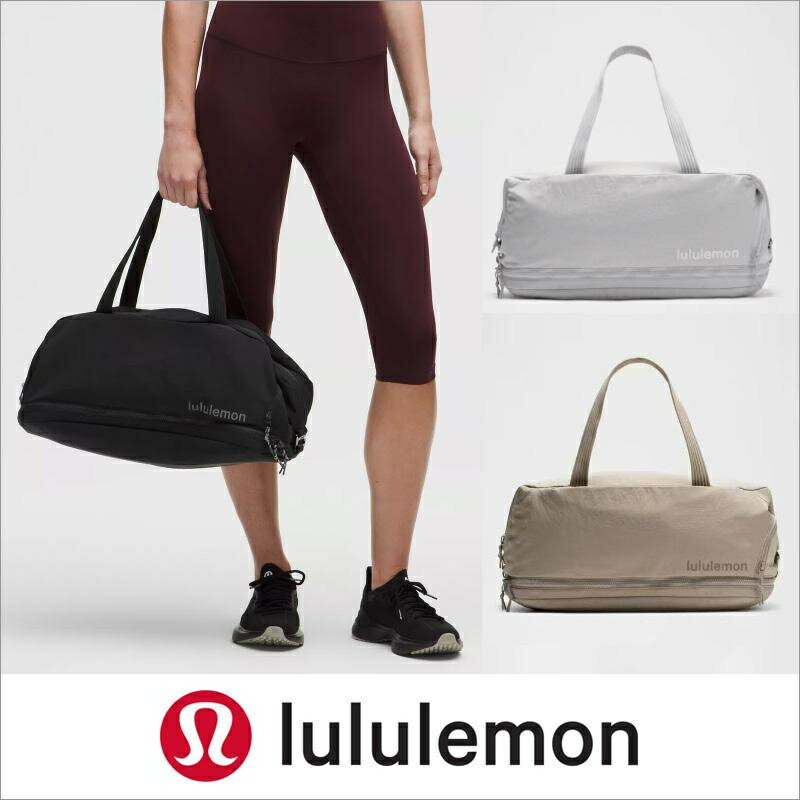 lululemon ルルレモン 3-in-1 ジムバッグ ダッフルバッグ ボストンバッグ ロールバッグ ショルダー付き ナイロン 軽量 ヨガ スポーツ 旅行 メンズ レディース