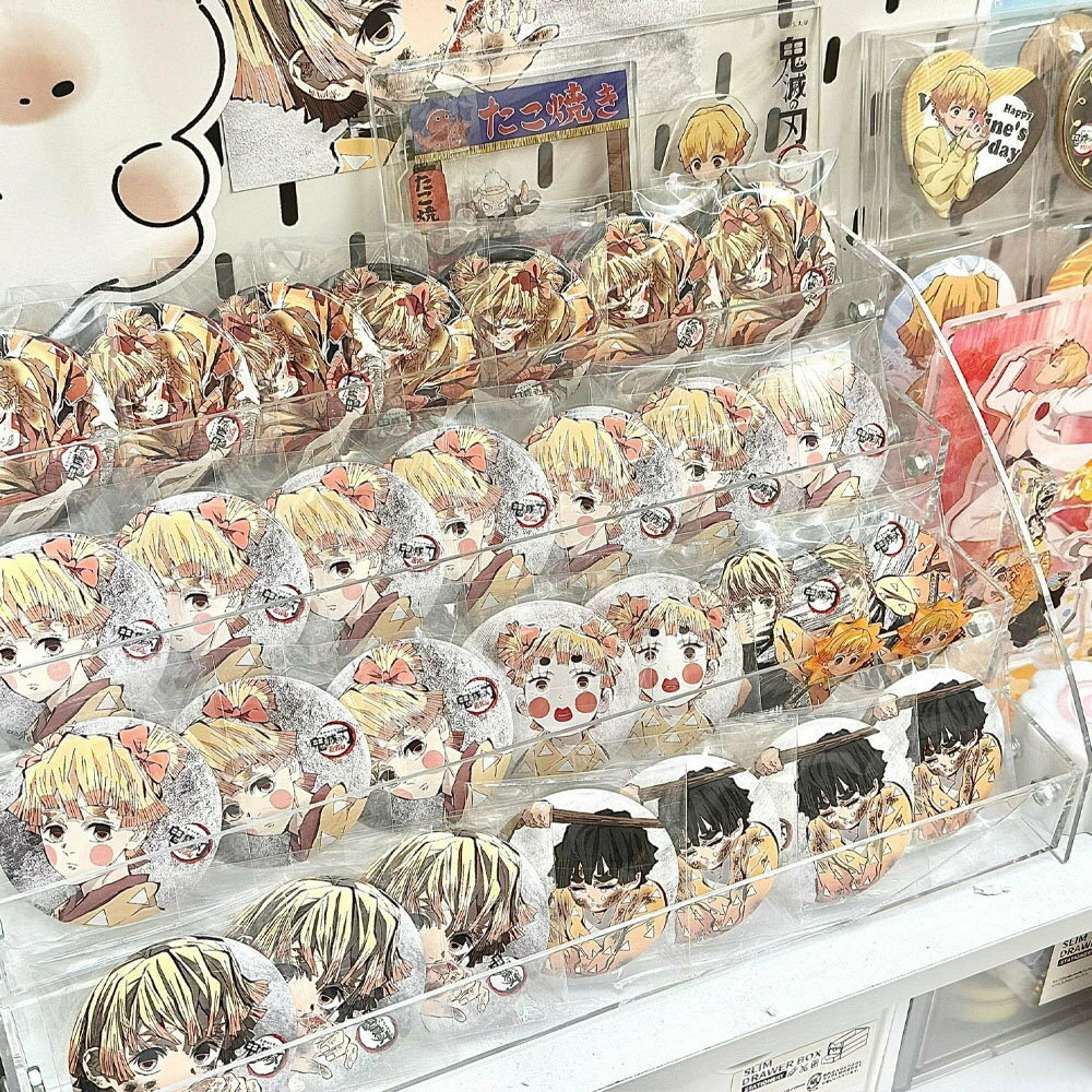 缶バッジ ディスプレイスタンド 棚 収納 アクスタ ディスプレイ台 コレクションケース キーホルダー ス..