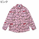 カジュアルシャツ 襟付き シャツ メンズ 兎柄 男女兼用 可愛い プリントシャツ 長袖 春夏用 ボタンダウン ルーズ 気持ちいい アウター ワークシャツ 彼氏 ビーチ イベント 通学 大人 コーデ