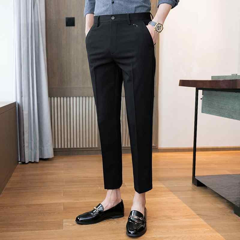 パンツ メンズ 夏 カジュアル スラックス 九分丈 ビジネス 裾細 九分丈 冷感 スリム スーツ 細い