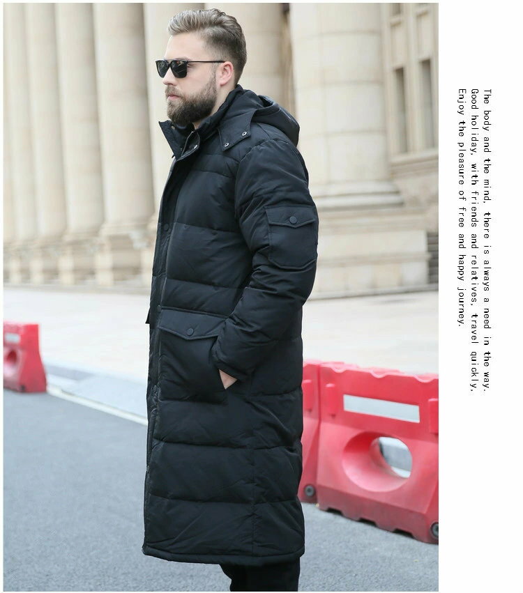 メンズ ダウンジャケット ダウンコート 秋冬用 ロング丈 メンズコート アウター 冬服 高品質ダウン フード付き 大きいサイズ ポケット付き 厚手 男性用 無地 ライトダウン フェザー 冬 上着 インナーダウン ロングコート 2L-11L メンズコート